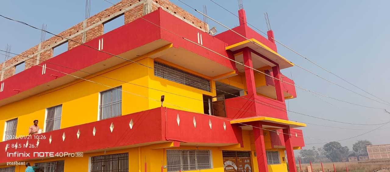 School exterior and windows